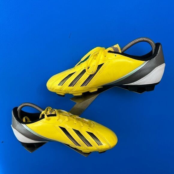 adidas F5 TRX FG Soccer Cleats Vivid Yellow with Black, used 1 time,SIZE 6 - Picture 2 of 6